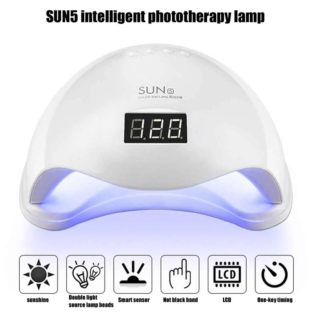 

48W Digital Display Gel Polish Nail Dryer Art Tool Manicure Salon UV LED Lamp Portable Fast Curing Professional 4 Timer Presets