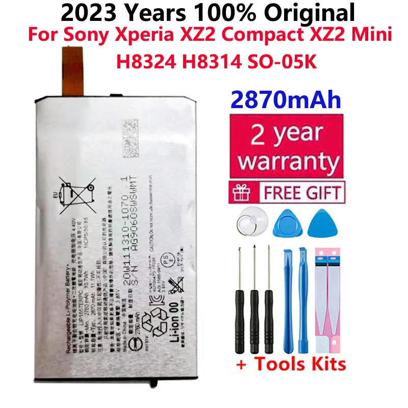 

100% genuine 2870mAh New High Quality LIP1657ERPC Battery For Sony Xperia XZ2 Compact XZ2 Mini H8324 H8314 SO-05K tracking code