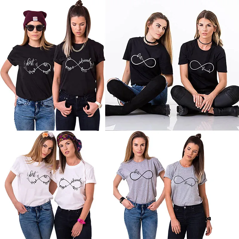 

Best Friends T-Shirts for Two Cute Matching BFF Tees Funny Birthday Gift Aesthetic Clothes Girls Fashion Sayings Quote Outfits