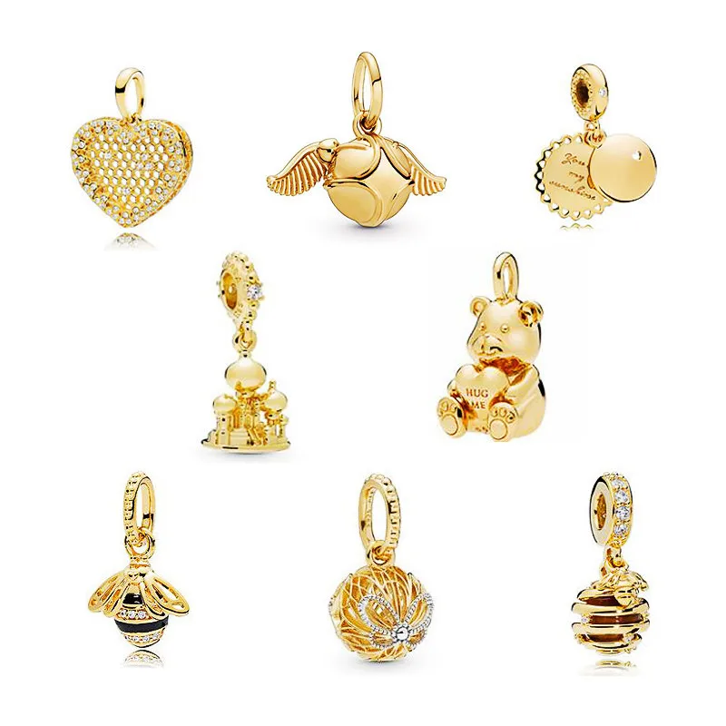 

Совершенно новые оригинальные подвески из стерлингового серебра 925 пробы с милой маленькой Пчелкой, классические модные самодельные женск...