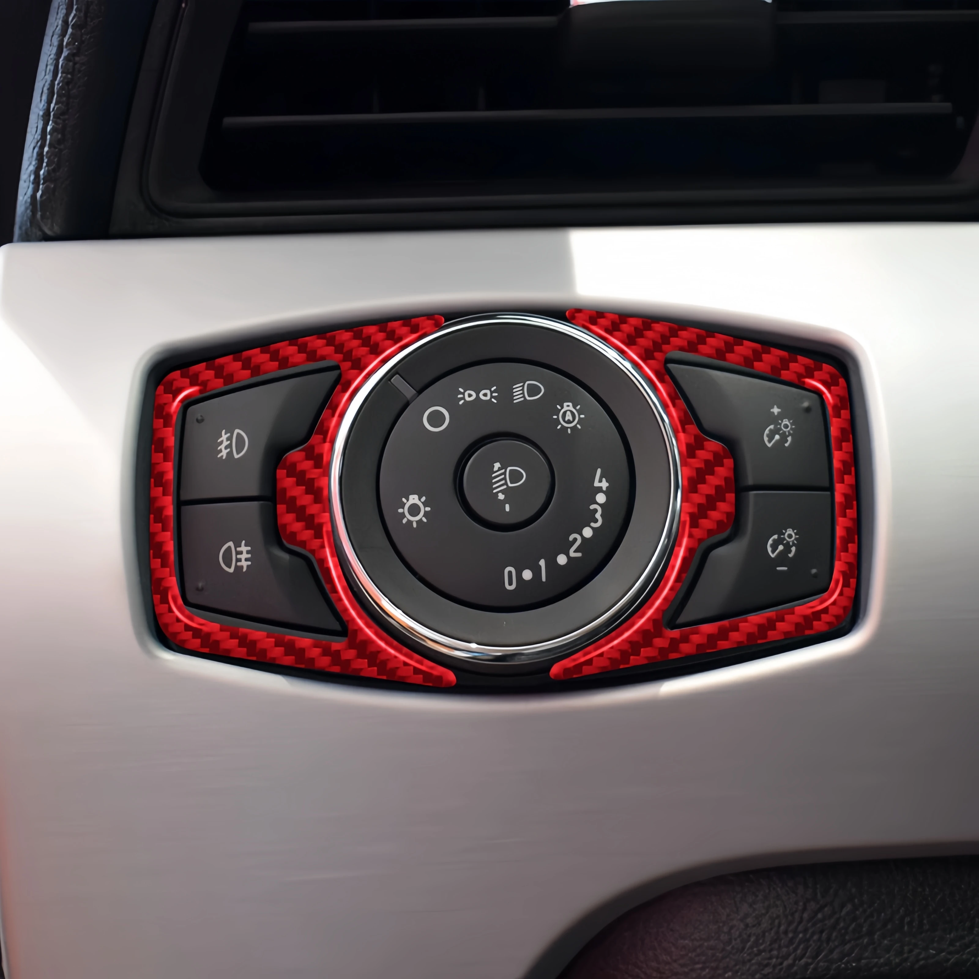 Для Ford Mustang 2015-2020 карбоновое волокно кнопка переключения автомобильной фары