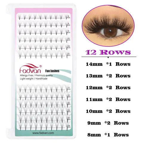 Fadvan Premade Fan Lashes 3d 5d 6d 8d 10d 12d 16d 20d 30d Volume
