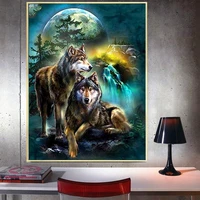 diy 5d diamond painting wolf series kit lovely full drill square embroidery mosaic art picture of rhinestones home decor gifts