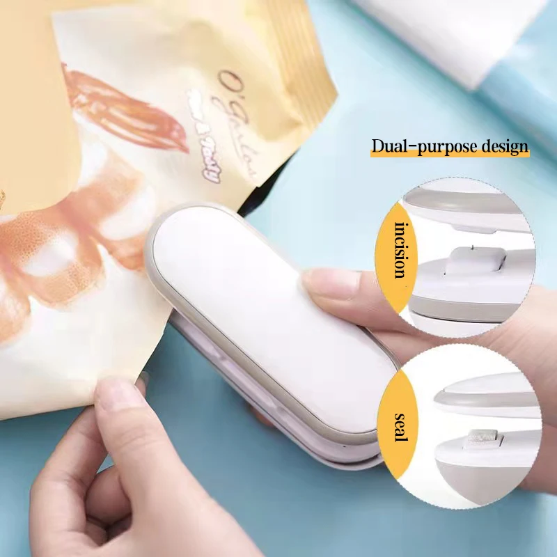 

Mini Portable Sealer Sous Vide Home Heat Plastic Food Snacks Bag Sealing Machine Saver Packaging Kitchen Storage Clips