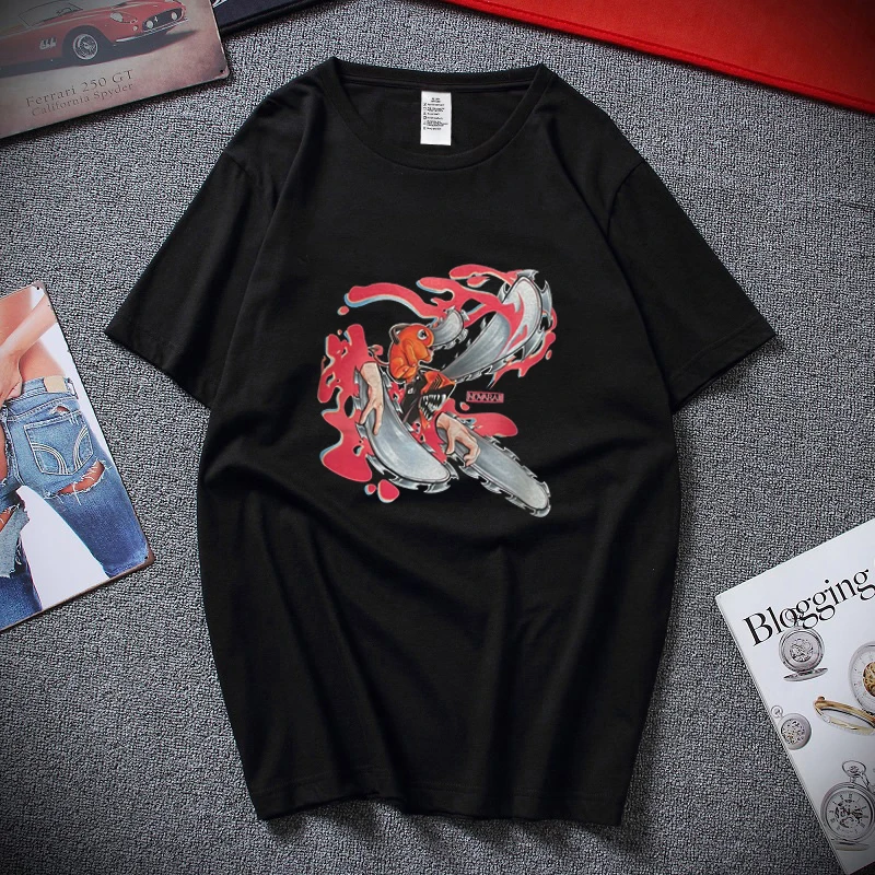 

2022 Latest Japanese Anime Pochita Chainsaw Man Streetwear Clothing Tops Y2k Harajuku Fashion Graphic Men's Anime T-shirts