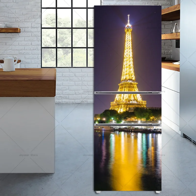 Наклейка на дверь с изображением Эйфелевой башни