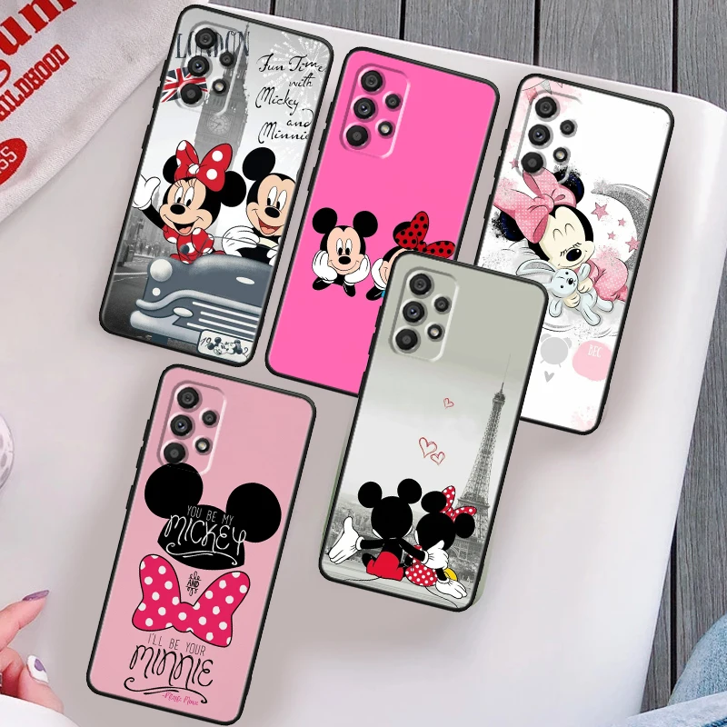 

Minnie Mickey Mouse Anime Phone Case For Samsung A53 A52 A33 A32 A51 A71 A21S A13 A73 A50 A22 A23 A03 S A72 A54 A12 5G Black