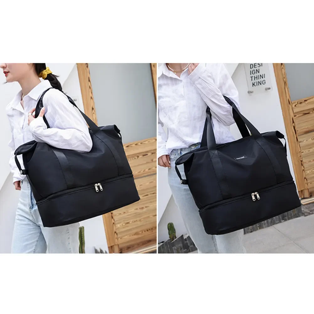 Large Travel Duffle Bag Women Cabin Tote Bag Handbag Waterproof Outdoor Gym Fitness Shoulder Bag Dry Wet Separated
