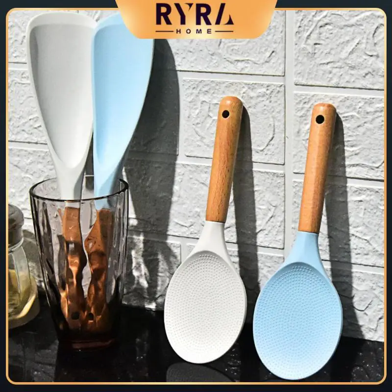

Silicone Rice Spoon Rice Serving Spoon Long Shovel Rice Spoon Silicone Ladle Sushi Rice Paddle Japanese Spoon Sushi Paddle