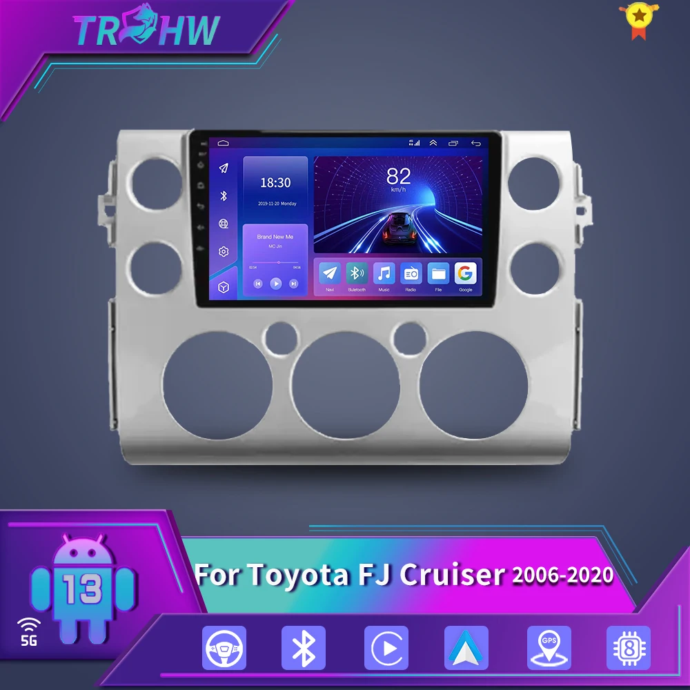 Мультимедийная навигация для Toyota FJ Cruiser J15 2006-2020 автомобильное радио