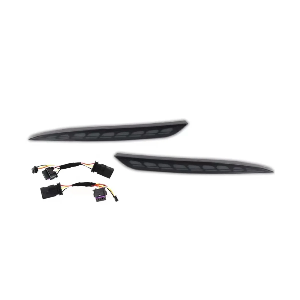 

1 Pair New Dragon Scales Turning Light for Model 3 Rear Bumper Light Rear Fog Light Retrofit Black Case