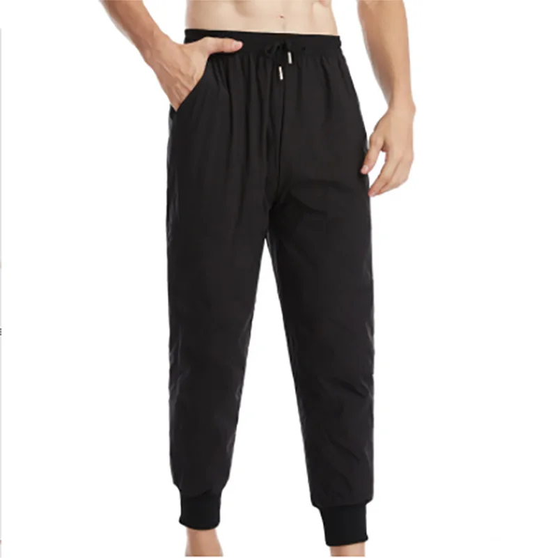

Winter Men's and Women's Down Pants Plush Thickened Casual Pants Warm Leggings