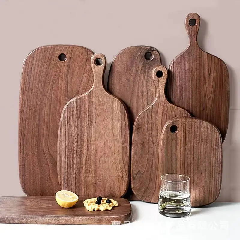 

Black Walnut Wood Chopping Board Western Style Pizza Sushi Cutting Board Cheese Board Steak Tray Board Wooden Bread Tray Fruit