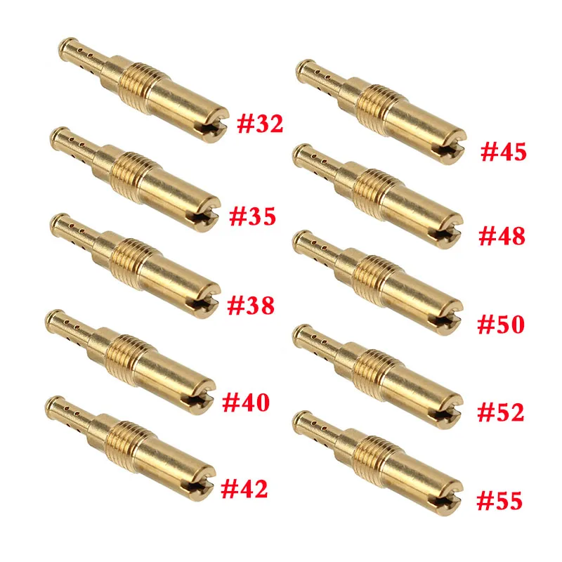 

10 шт. Pilot Jet Slow Jet для мотоцикла GY6 Карбюратор PWK Keihin PE CVK FCR PWM PJ CBR CR N424-21 OKO CVK Форсунка инжектора