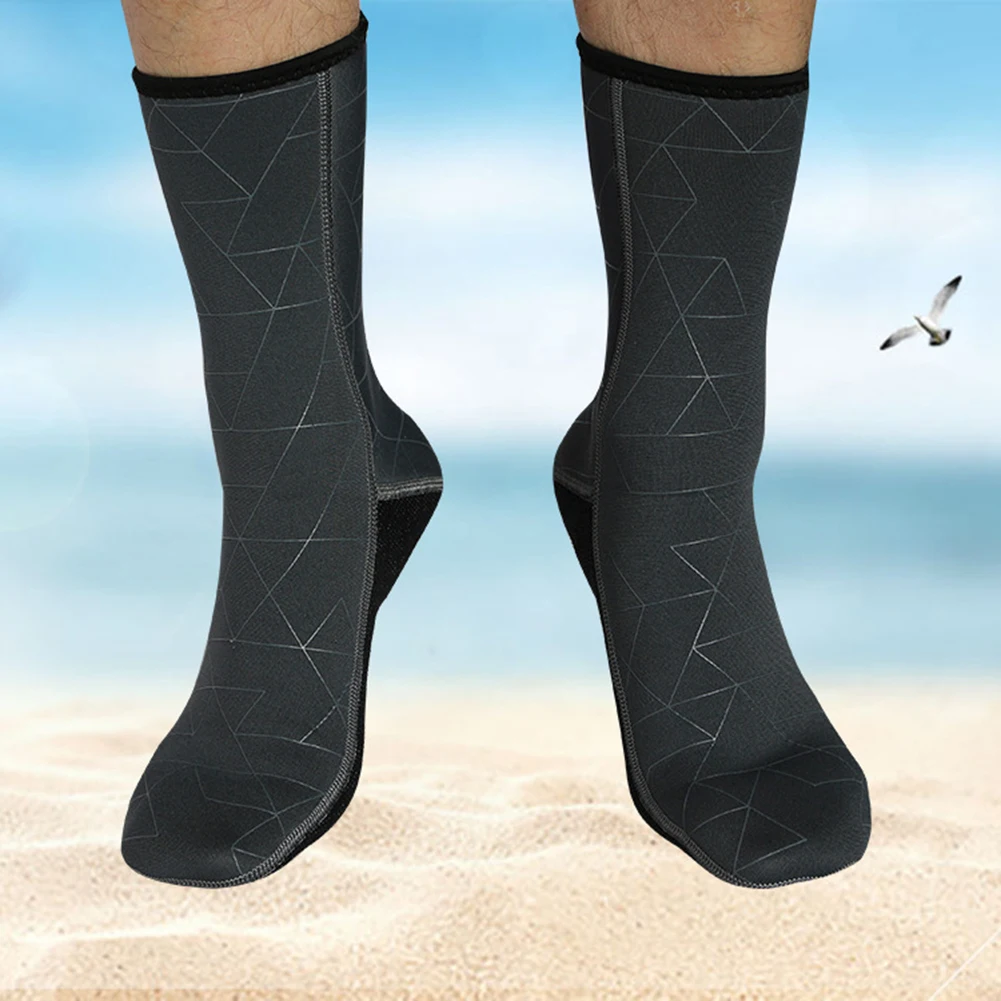 

1 Pair 3mm Neoprene Diving Socks Non-slip Wetsuit Shoes Warming Snorkeling Surfing Socks Elastic Diving Footwear