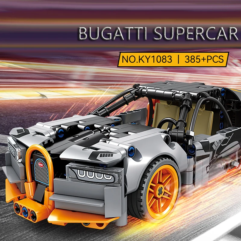 

385 + шт., Детский конструктор Bugatti Supercar KY1083