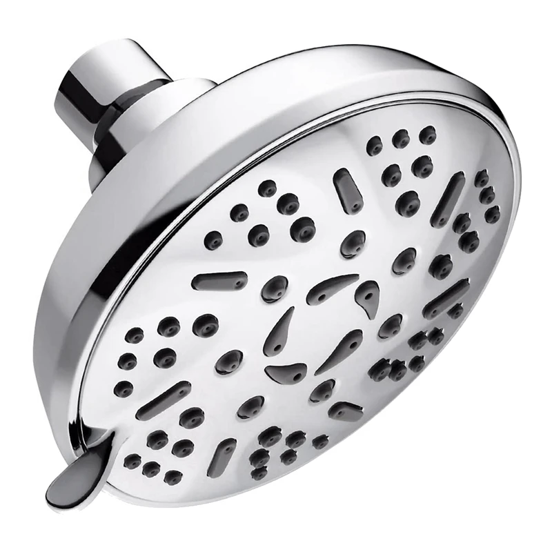 

AT35 High Pressure Fixed Shower Head, Anti-Leak 9 Settings Rainfall Showerhead With Massage Spa, Chrome Face, Adjustable