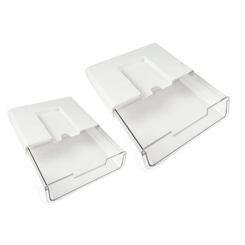 

Under Desk Drawer,2 Packs Self-Adhesive Under Desk Storage Organizer, Desk Drawer Slide-Out,Attachable Pen Holder