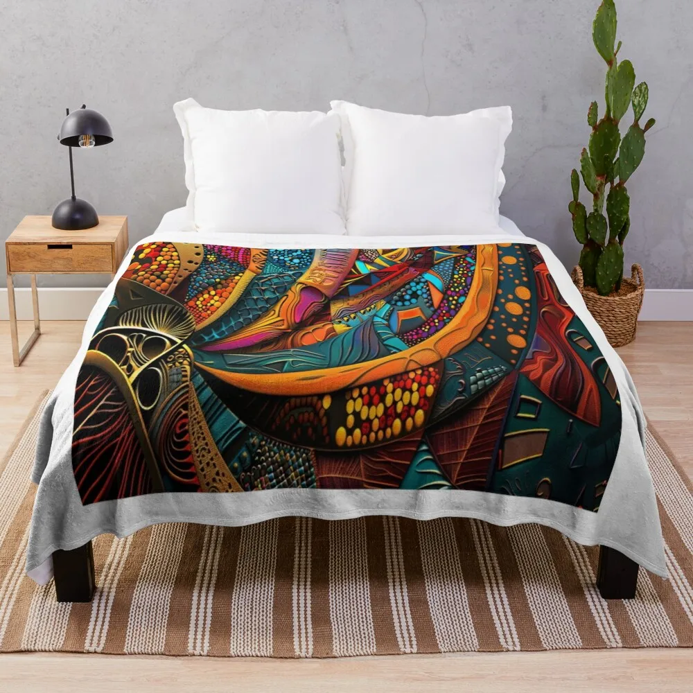 Калейдоскопическое одеяло Kitenge фланелевые декоративные одеяла из фланелевой