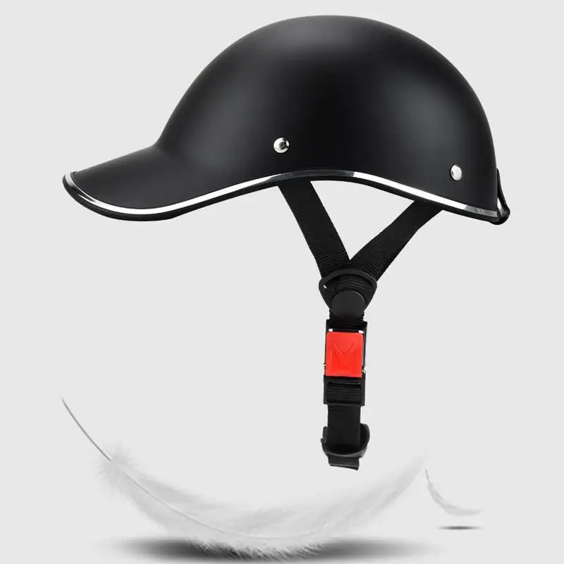 

1pc Half Motorcycle Helmets Cycling Caps Vintage Open Face Helmets Baseball Hat Helmets Street Scooter Hat For Men & Women
