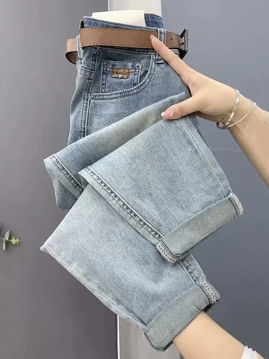 Женские джинсы Y2k модель 2024 года новые женские с завышенной талией обтягивающие