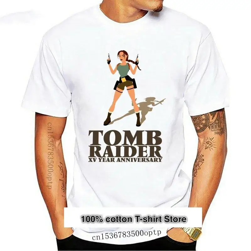 

Новая стильная футболка «сделай сам» с принтом «гробница» на годовщину XV, Мужская футболка Лара Крофт, мультяшная Футболка с принтом «Восхо...