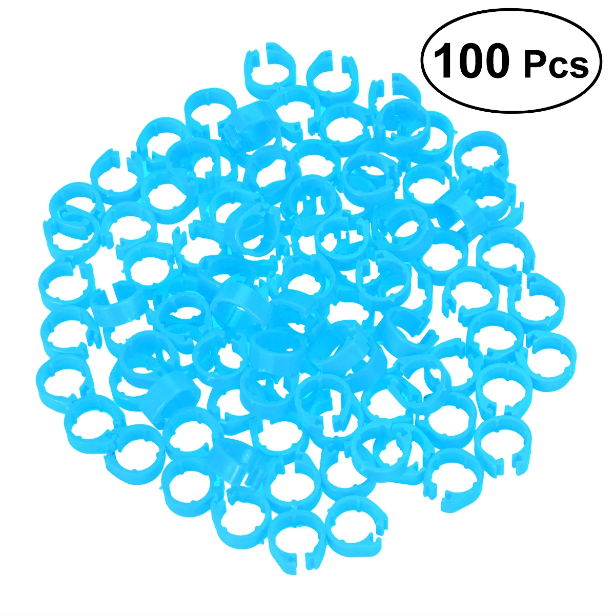 

100 Pcs Birds Identification Pigeons Parrot Bird Opening Foot Rings Bird Supplies (Sky-blue)