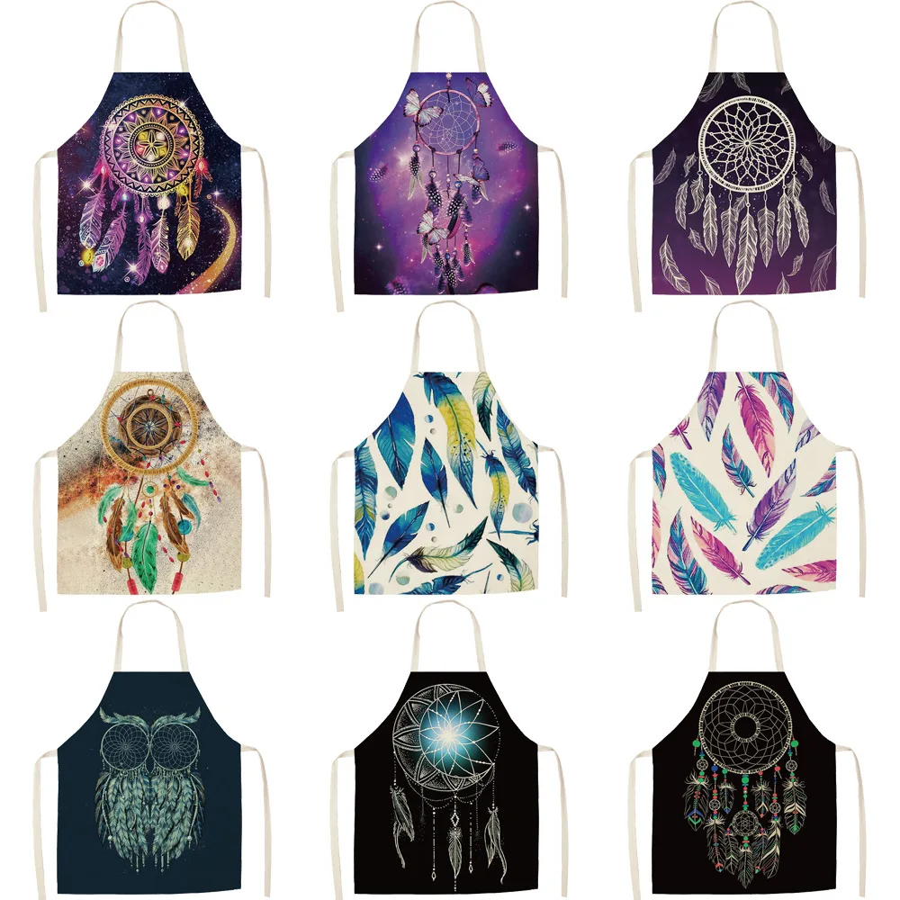 

Color Dream Catcher Apron, Cotton Linen Apron, Kitchen Housekeeping Apron kitchen apron