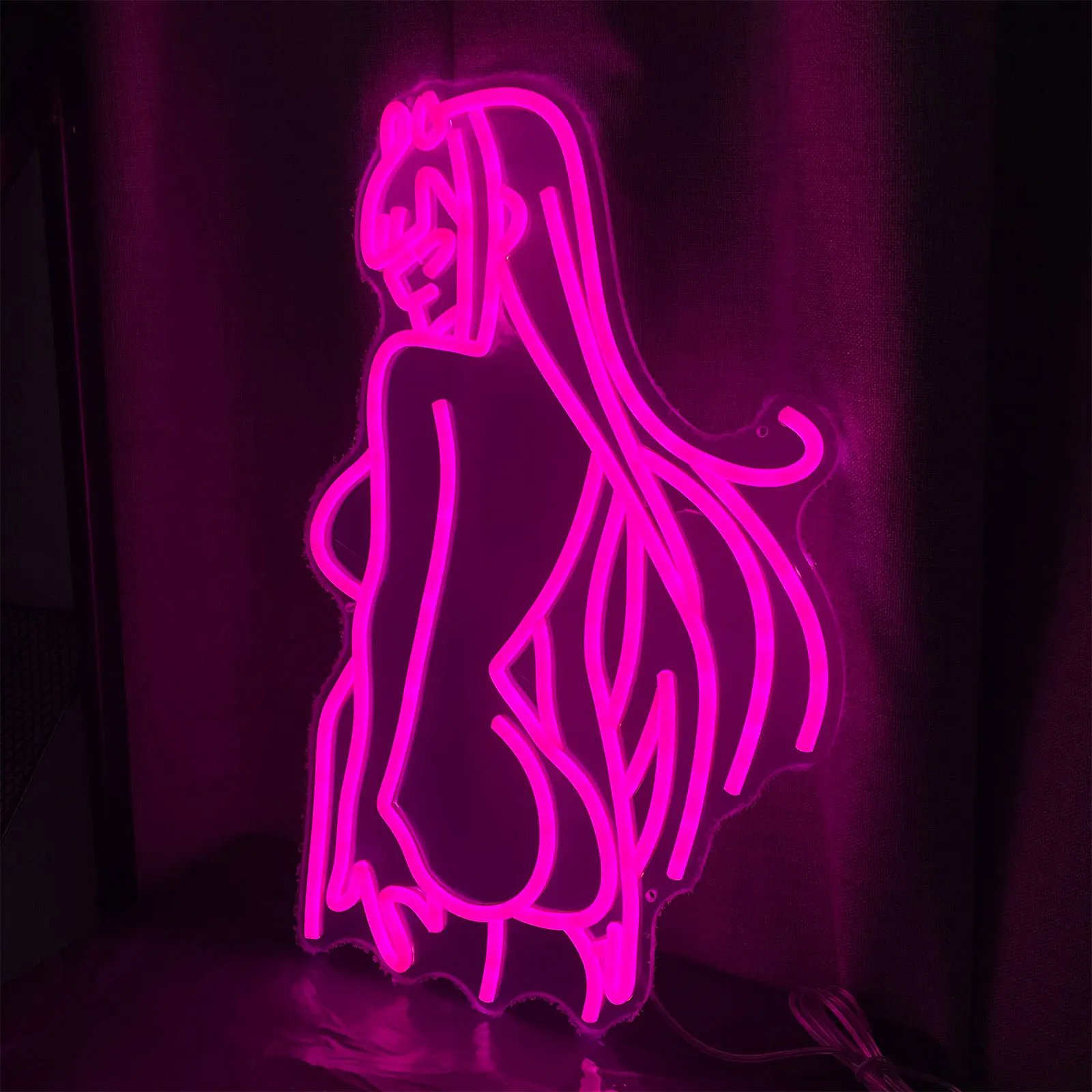 

Japanese Pink Girl Neon Sign Gamer Favourite Anime Custom LED Lights for Bedroom Wall Art Decor Man Cave Bar Sign Wedding Party