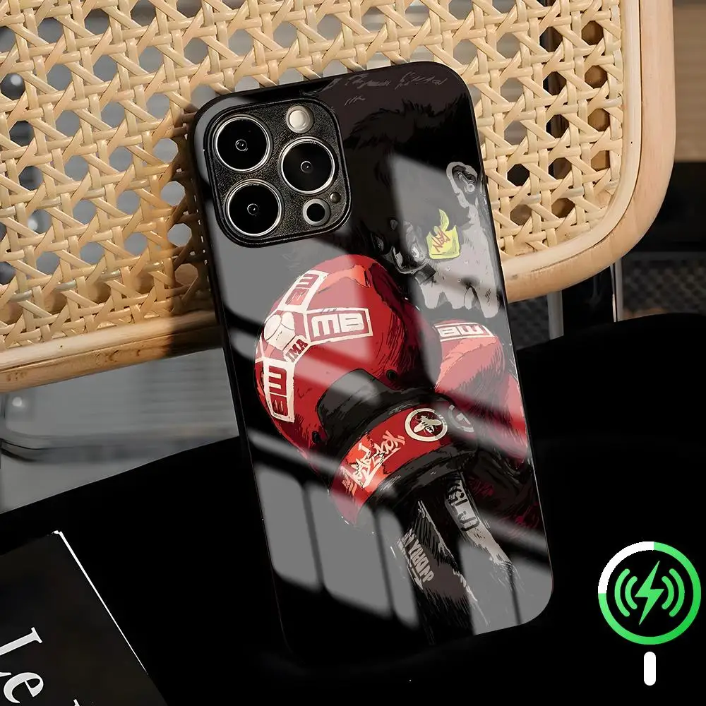 Фото Чехол для телефона MEGALOBOX (аниме) для iPhone 17 Air, 16, 15, 14, 13, 12, 11 Plus, Mini, Pro, Max, стеклянный магнитный чехол №1