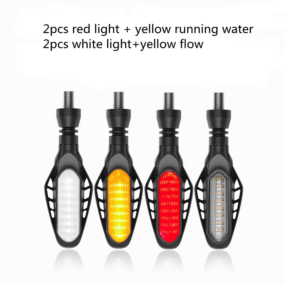 

4pcs motorcycle 16LED bi-color running turn signal light cobra burst flash brake light daytime running light signal light