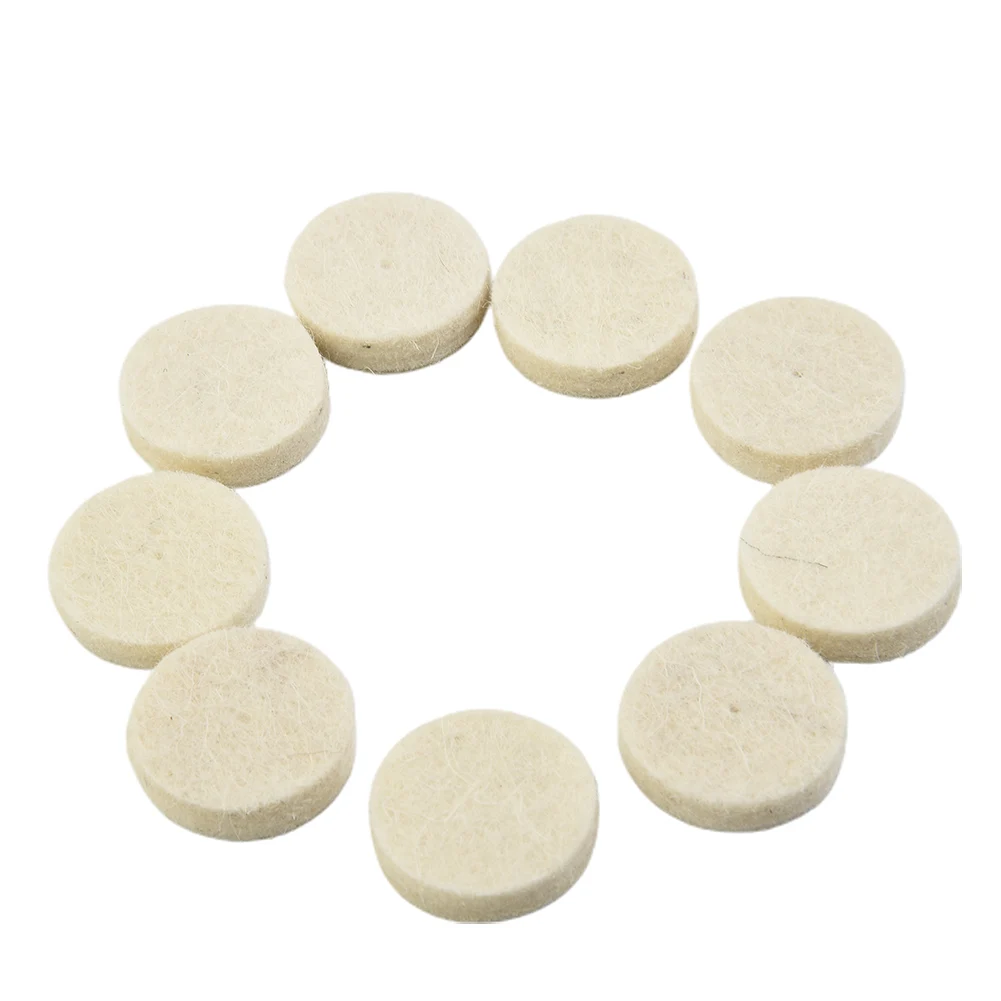 

50x 25mm Wool Felt Polishing Buffing Pad Round Wheel+2x Mandrel For Rotary Tool For Polishing Wood Stone Carving Jade Ivory Tool
