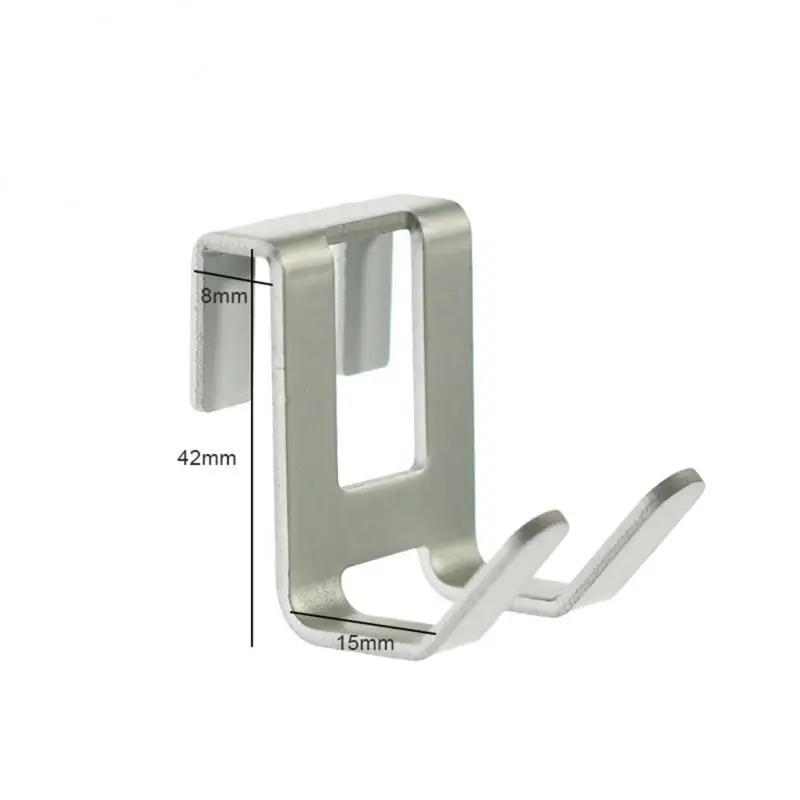 

H Shape Organizer Shower Frameless Metal Hook Glass Door Free Hole Kitchen Rag Storage Rack Bathroom Accessories Space Aluminum