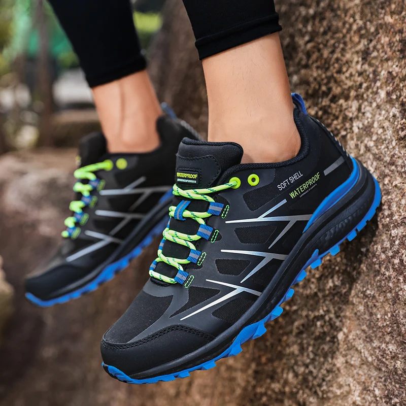 Men Hiking Shoes Waterproof Breathable Tactical Combat Hiking Boots Desert Training Sneakers Outdoor Anti-Slip Trekking Shoes