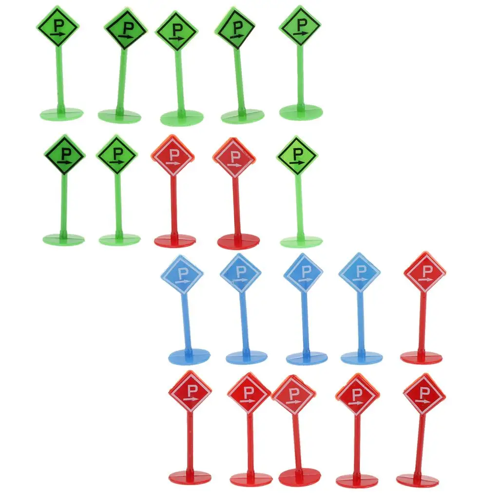 

20pcs Light Road Sign Kits toy Parking Lot Direction