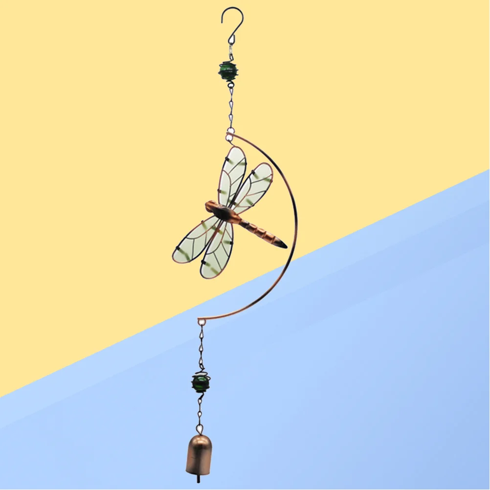 

Wind Chimes Dragonfly Chime Hummingbird Hanging Iron Bell Windchimes Outdoor Wall Gift Wrought Retro Memorial Ornament Windsock