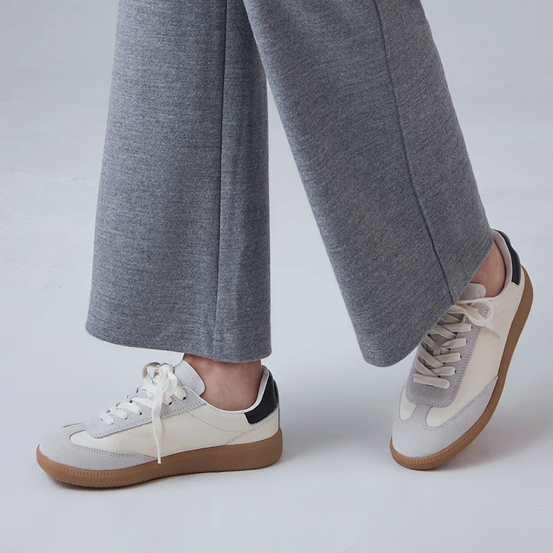 Women's Genuine Leather Shoes New Fashion Comfortable Casual Retro Running German Training Sneaker 3048