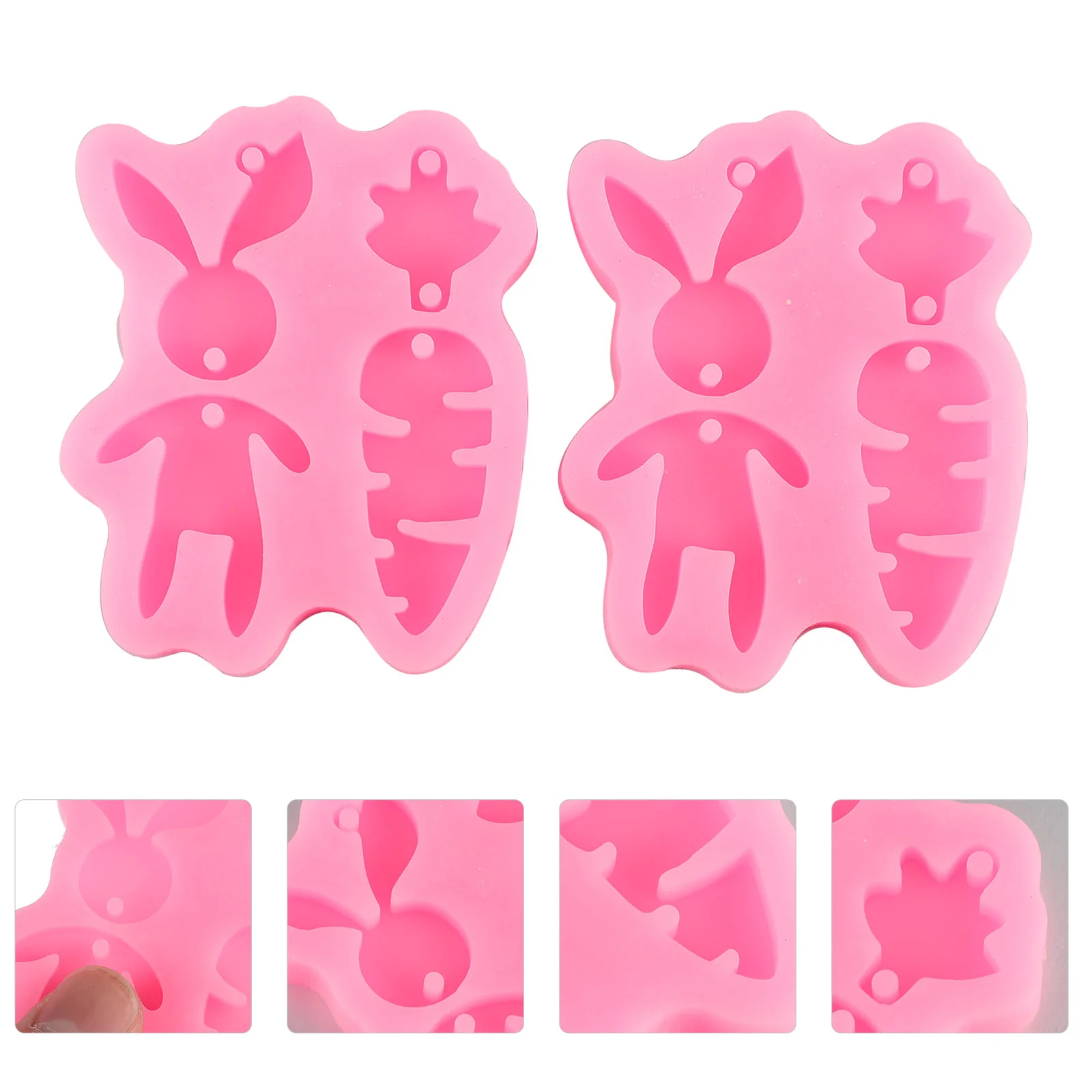 

Resin Keychain Rabbit Bunny Epoxy Diy Key Pendants Handmade Decoration Mould Keyring Chocolate Craft Chain Cake Jewelry Self