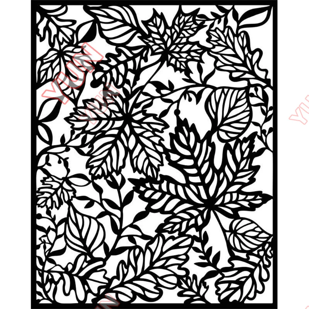 

New Magic Forest Leaf Ornament Reusable Craft Templates Kids Fun Diy Painting Scrapbook