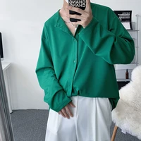 black green white long sleeved shirt men fashion society mens dress shirt korean loose casual o neck shirt mens formal shirt