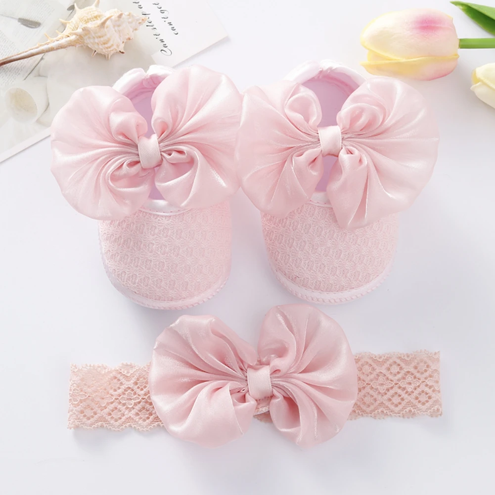 Детская обувь для девочек + искусственная Милая обувь с бантом для новорожденных девочек противоскользящая обувь для пола обувь для детей д...