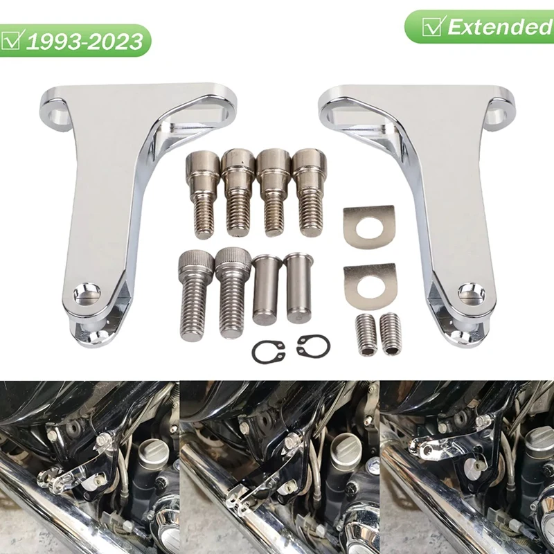 Passenger Extended Foot Peg Mount Kit For Electra Road Street Glide 93-23