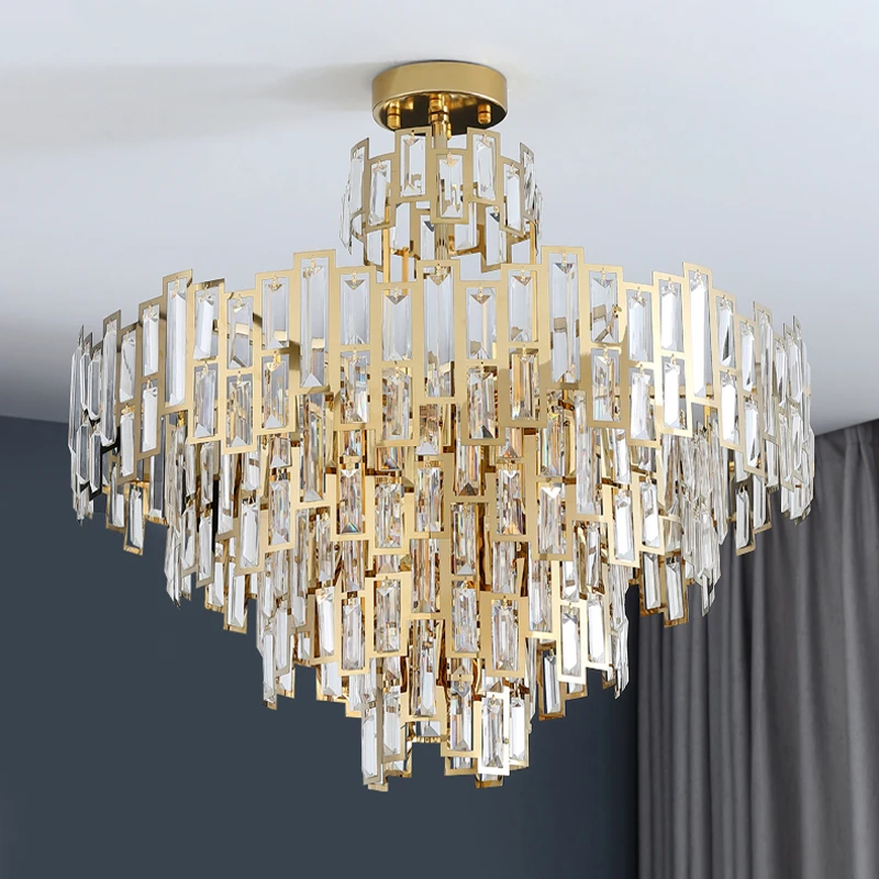 

Modern Luxury Crystal Chandelier Lighting Fixture Contemporary Chandeliers Lamp Pendant Hanging Light for Home Restaurant Decor