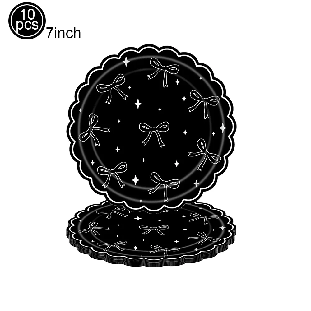 

Одноразовые бумажные тарелки с бантом 9 и 7 дюймов
