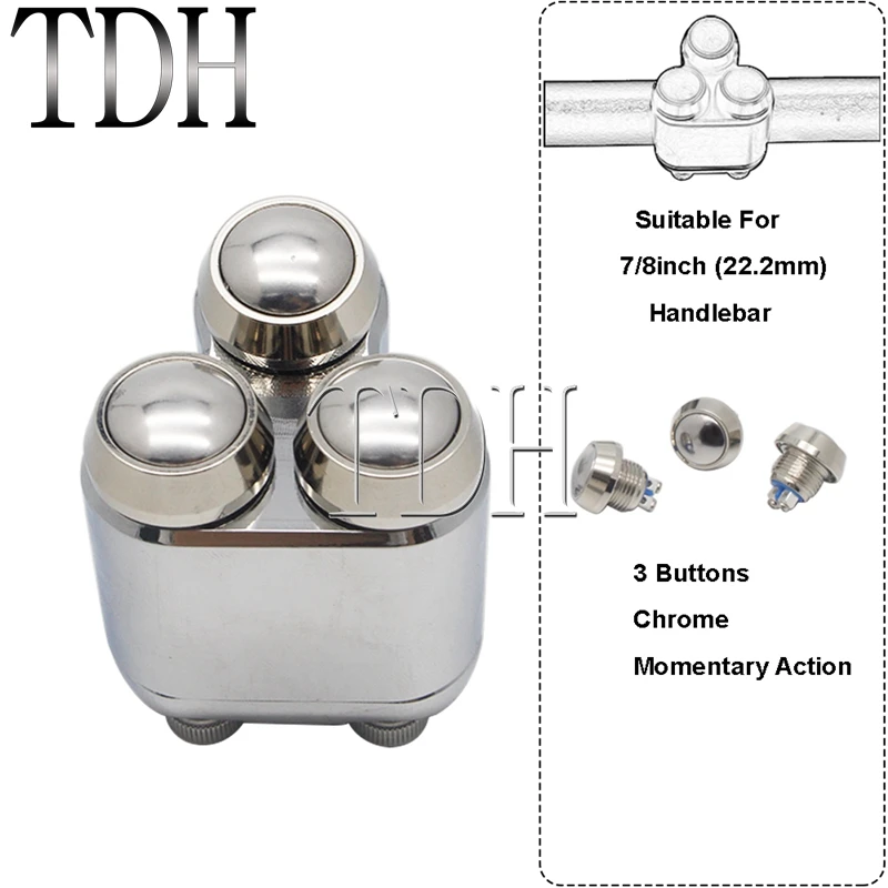 

Миниатюрная кнопка для переключения мотоцикла Cafe Racer, руль 22 мм, 25 мм, 1 дюйм, 7/8 дюйма, Bar, мгновенный самоблокирующийся сигнал, светильник, 3 кнопки, переключатели