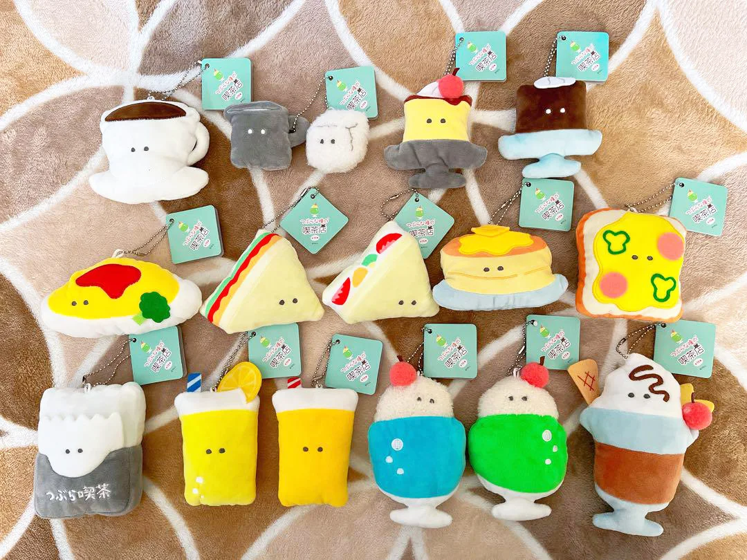 Фото Yell World фаршированные 5,8 см маленькие круглые глаза Cafe Petit Mascot BC kawaii газированная кофе в зернах сэндвич торт плюшевая модель кулон №4
