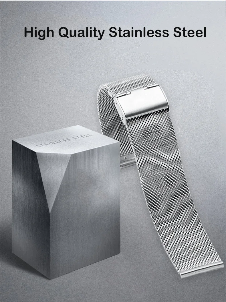 Universal Milanese Watch Strap Stainless Steel Watchband for DW watch Accessories 8mm 10mm 12mm 14mm 16mm 18mm 20mm 22mm 24mm