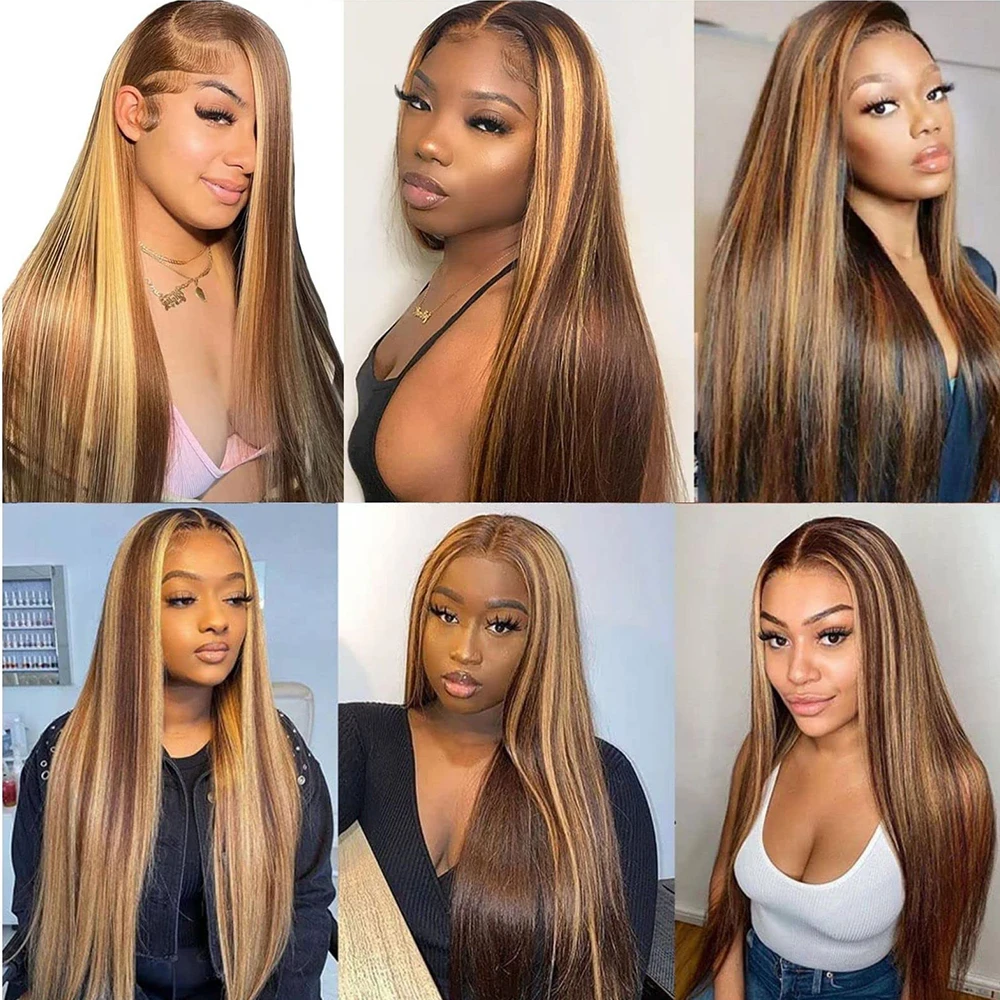 Прямые парики из натуральных волос 6x4 7x4