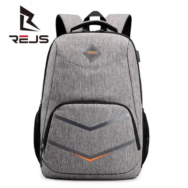 

REJS Canvas Men Backpack with Usb Charging Business 14 Inch Laptop Backpack Large Bagpack Women Travel Bag Schoolbag Mochila
