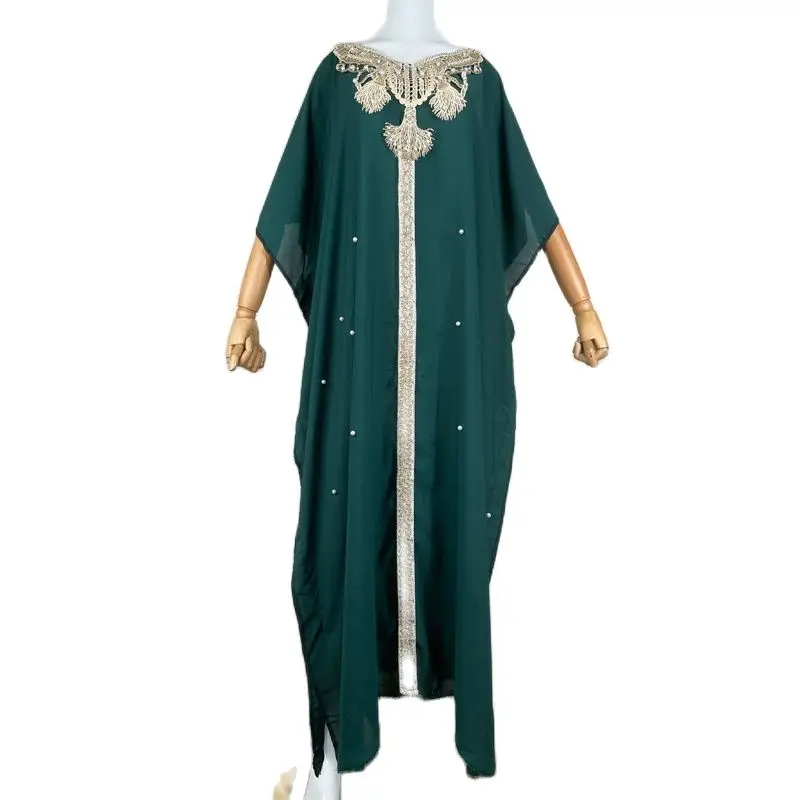 

Green Cover-Ups fashion V-neck dress printed embroidered swimsuit women's kimono swimsuit shawl summer 2023 beach dress